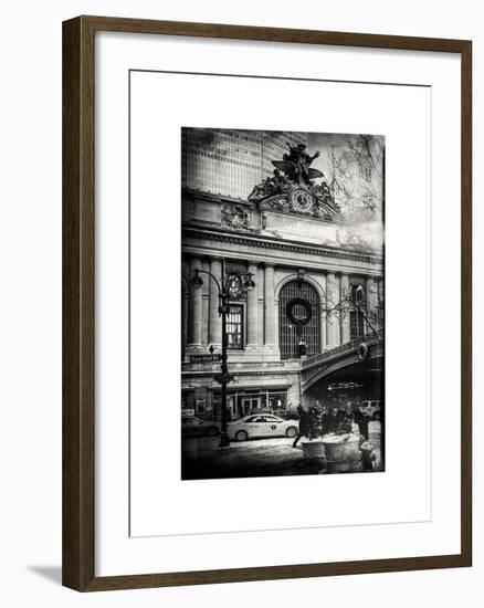 Instants of NY BW Series - Urban Scene View in Winter-Philippe Hugonnard-Framed Art Print