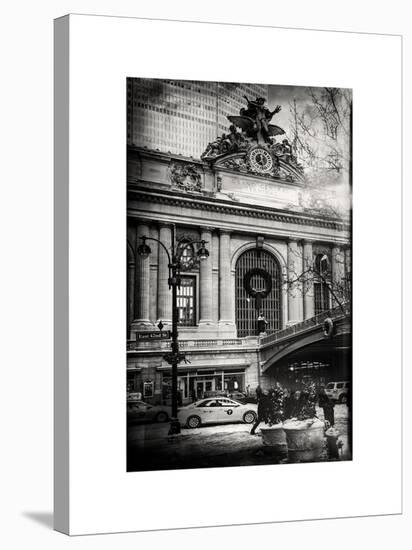 Instants of NY BW Series - Urban Scene View in Winter-Philippe Hugonnard-Stretched Canvas