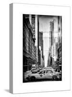 Instants of NY BW Series - Urban Scene with Yellow Taxis-Philippe Hugonnard-Stretched Canvas