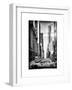 Instants of NY BW Series - Urban Scene with Yellow Taxis-Philippe Hugonnard-Framed Art Print