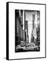 Instants of NY BW Series - Urban Scene with Yellow Taxis-Philippe Hugonnard-Framed Stretched Canvas