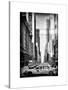 Instants of NY BW Series - Urban Scene with Yellow Taxis-Philippe Hugonnard-Stretched Canvas