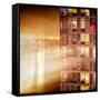 Instants of NY Series - Architecture and Building in Downtown Manhattan by Night-Philippe Hugonnard-Framed Stretched Canvas