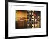 Instants of NY Series - Architecture and Building in Downtown Manhattan by Night-Philippe Hugonnard-Framed Art Print