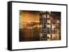 Instants of NY Series - Architecture and Building in Downtown Manhattan by Night-Philippe Hugonnard-Framed Stretched Canvas