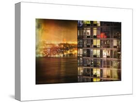 Instants of NY Series - Architecture and Building in Downtown Manhattan by Night-Philippe Hugonnard-Stretched Canvas