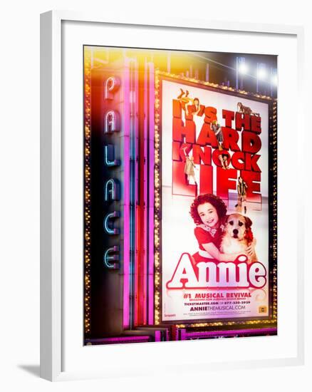 Instants of NY Series - Billboard of Annie The Musical at the Palace Theatre on Broadway-Philippe Hugonnard-Framed Photographic Print