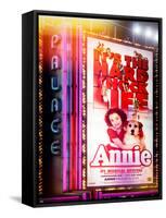 Instants of NY Series - Billboard of Annie The Musical at the Palace Theatre on Broadway-Philippe Hugonnard-Framed Stretched Canvas