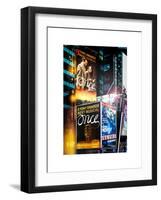 Instants of NY Series - Billboards Best Musicals on Broadway and Times Square at Night - Manhattan-Philippe Hugonnard-Framed Art Print