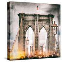 Instants of NY Series - Brooklyn Bridge View - Manhattan - New York City - United States - USA-Philippe Hugonnard-Stretched Canvas