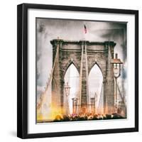 Instants of NY Series - Brooklyn Bridge View - Manhattan - New York City - United States - USA-Philippe Hugonnard-Framed Photographic Print