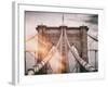 Instants of NY Series - Brooklyn Bridge View - Manhattan - New York City - United States - USA-Philippe Hugonnard-Framed Photographic Print