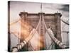 Instants of NY Series - Brooklyn Bridge View - Manhattan - New York City - United States - USA-Philippe Hugonnard-Stretched Canvas