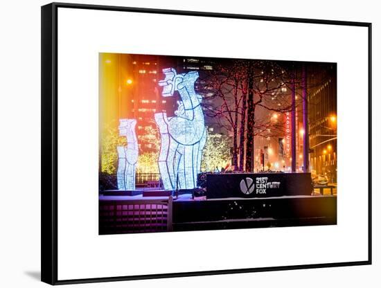 Instants of NY Series - Christmas Ornaments at 21st Century Fox across from Radio City Music Hall-Philippe Hugonnard-Framed Stretched Canvas