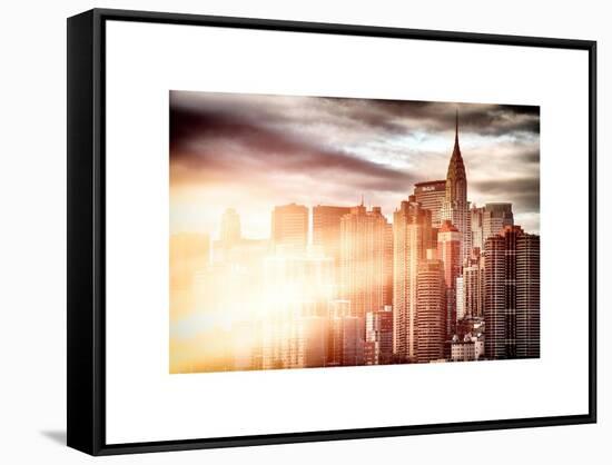 Instants of NY Series - Cityscape Manhattan and the Chrysler Building-Philippe Hugonnard-Framed Stretched Canvas