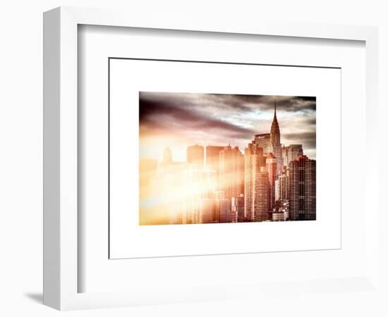 Instants of NY Series - Cityscape Manhattan and the Chrysler Building-Philippe Hugonnard-Framed Art Print