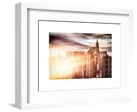 Instants of NY Series - Cityscape Manhattan and the Chrysler Building-Philippe Hugonnard-Framed Art Print