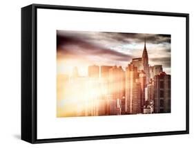 Instants of NY Series - Cityscape Manhattan and the Chrysler Building-Philippe Hugonnard-Framed Stretched Canvas