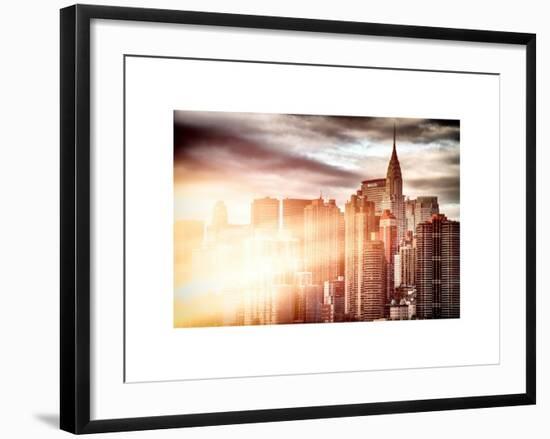 Instants of NY Series - Cityscape Manhattan and the Chrysler Building-Philippe Hugonnard-Framed Art Print