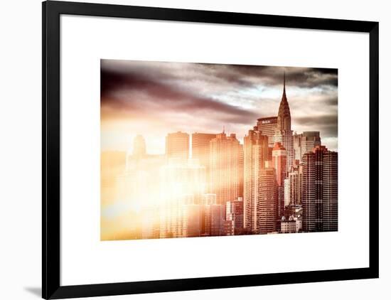 Instants of NY Series - Cityscape Manhattan and the Chrysler Building-Philippe Hugonnard-Framed Art Print