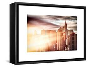 Instants of NY Series - Cityscape Manhattan and the Chrysler Building-Philippe Hugonnard-Framed Stretched Canvas