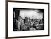 Instants of NY Series - Cityscape of Manhattan in Winter at Sunset-Philippe Hugonnard-Framed Art Print