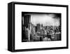 Instants of NY Series - Cityscape of Manhattan in Winter at Sunset-Philippe Hugonnard-Framed Stretched Canvas