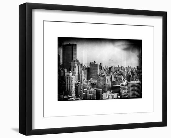 Instants of NY Series - Cityscape of Manhattan in Winter at Sunset-Philippe Hugonnard-Framed Art Print