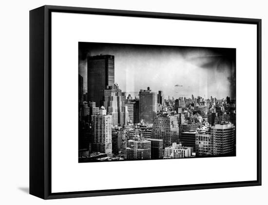 Instants of NY Series - Cityscape of Manhattan in Winter at Sunset-Philippe Hugonnard-Framed Stretched Canvas