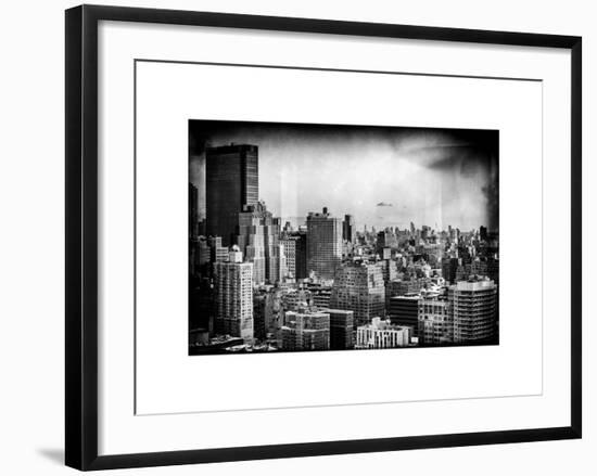 Instants of NY Series - Cityscape of Manhattan in Winter at Sunset-Philippe Hugonnard-Framed Art Print