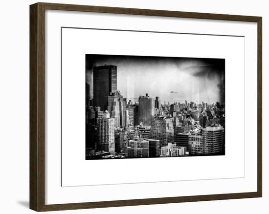 Instants of NY Series - Cityscape of Manhattan in Winter at Sunset-Philippe Hugonnard-Framed Art Print