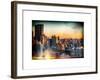 Instants of NY Series - Cityscape of Manhattan in Winter at Sunset-Philippe Hugonnard-Framed Art Print