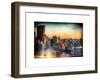 Instants of NY Series - Cityscape of Manhattan in Winter at Sunset-Philippe Hugonnard-Framed Art Print