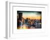 Instants of NY Series - Cityscape of Manhattan in Winter at Sunset-Philippe Hugonnard-Framed Art Print