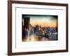 Instants of NY Series - Cityscape of Manhattan in Winter at Sunset-Philippe Hugonnard-Framed Art Print