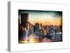 Instants of NY Series - Cityscape of Manhattan in Winter at Sunset-Philippe Hugonnard-Stretched Canvas