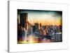 Instants of NY Series - Cityscape of Manhattan in Winter at Sunset-Philippe Hugonnard-Stretched Canvas