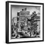 Instants of NY Series - Cityscape Snowy Winter in West Village with Yellow Taxi-Philippe Hugonnard-Framed Photographic Print