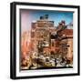 Instants of NY Series - Cityscape Snowy Winter in West Village with Yellow Taxi-Philippe Hugonnard-Framed Photographic Print