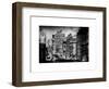 Instants of NY Series - Cityscape Snowy Winter in West Village with Yellow Taxi-Philippe Hugonnard-Framed Art Print