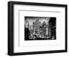 Instants of NY Series - Cityscape Snowy Winter in West Village with Yellow Taxi-Philippe Hugonnard-Framed Art Print