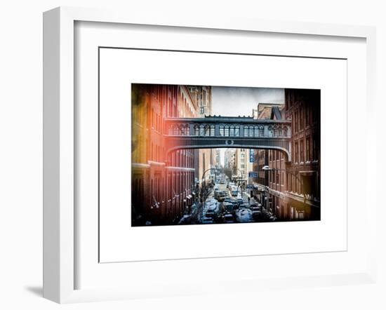 Instants of NY Series - Cityscape Snowy Winter in West Village-Philippe Hugonnard-Framed Art Print