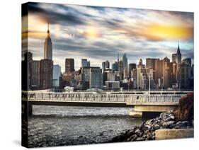 Instants of NY Series - Cityscape with the Chrysler Building and Empire State Building Views-Philippe Hugonnard-Stretched Canvas