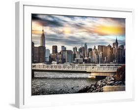 Instants of NY Series - Cityscape with the Chrysler Building and Empire State Building Views-Philippe Hugonnard-Framed Photographic Print