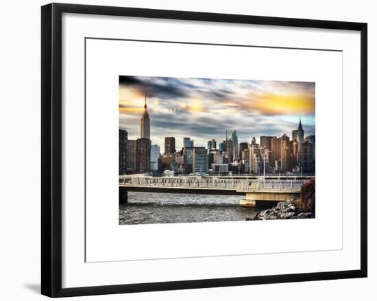 Instants of NY Series - Cityscape with the Chrysler Building and Empire State Building Views-Philippe Hugonnard-Framed Art Print