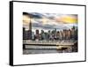 Instants of NY Series - Cityscape with the Chrysler Building and Empire State Building Views-Philippe Hugonnard-Framed Stretched Canvas