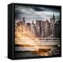 Instants of NY Series - Cityscape with the Chrysler Building-Philippe Hugonnard-Framed Stretched Canvas