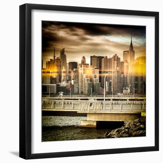 Instants of NY Series - Cityscape with the Chrysler Building-Philippe Hugonnard-Framed Photographic Print