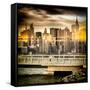 Instants of NY Series - Cityscape with the Chrysler Building-Philippe Hugonnard-Framed Stretched Canvas