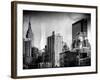 Instants of NY Series - Cityscape with the Empire State Building and the New Yorker Hotel-Philippe Hugonnard-Framed Photographic Print